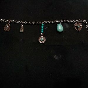 Silver n turquoise 6 - 7 1/2 bracelet Southwestern